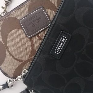 2 Coach Coin Wallets (Black & Brown/Tan)NEVER USED